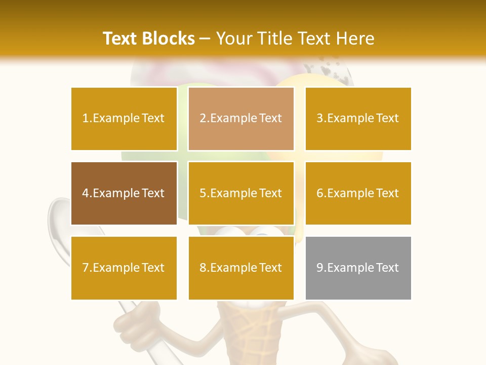 Summer Spoon Ice PowerPoint Template