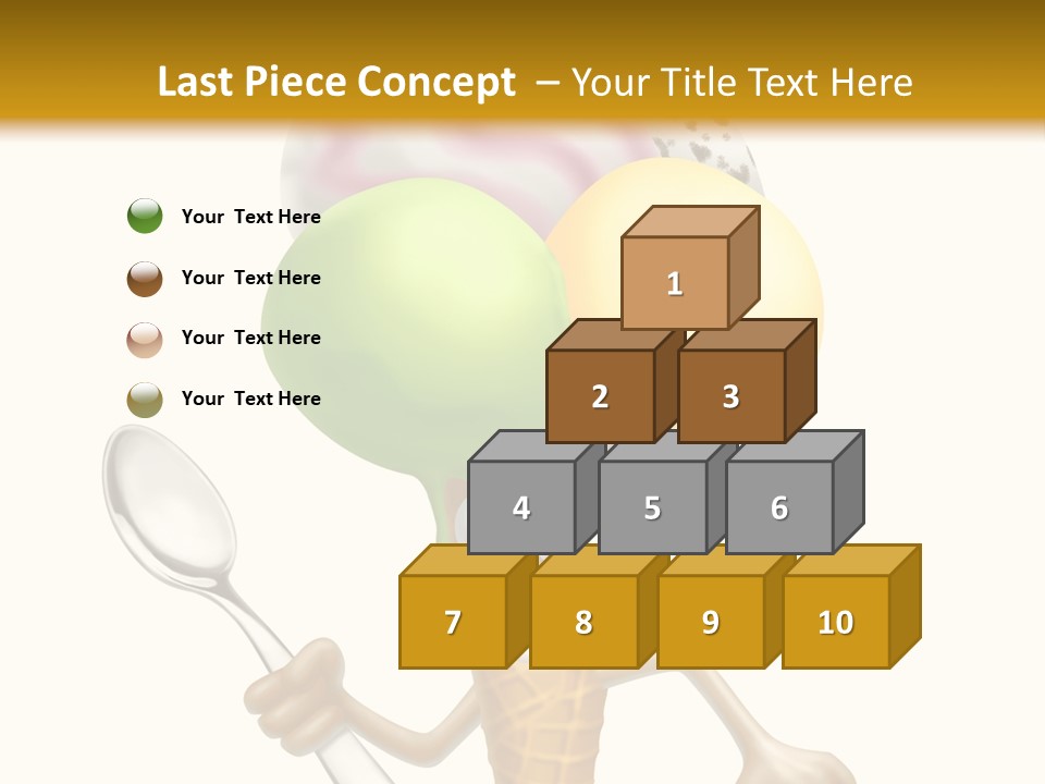 Summer Spoon Ice PowerPoint Template