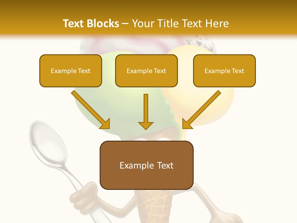 Summer Spoon Ice PowerPoint Template
