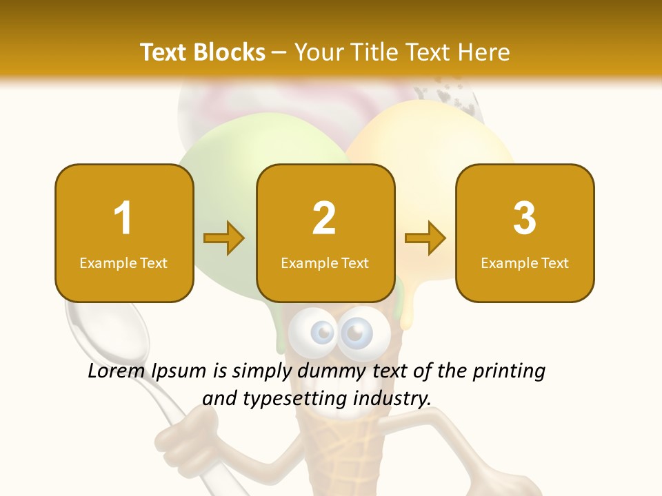 Summer Spoon Ice PowerPoint Template