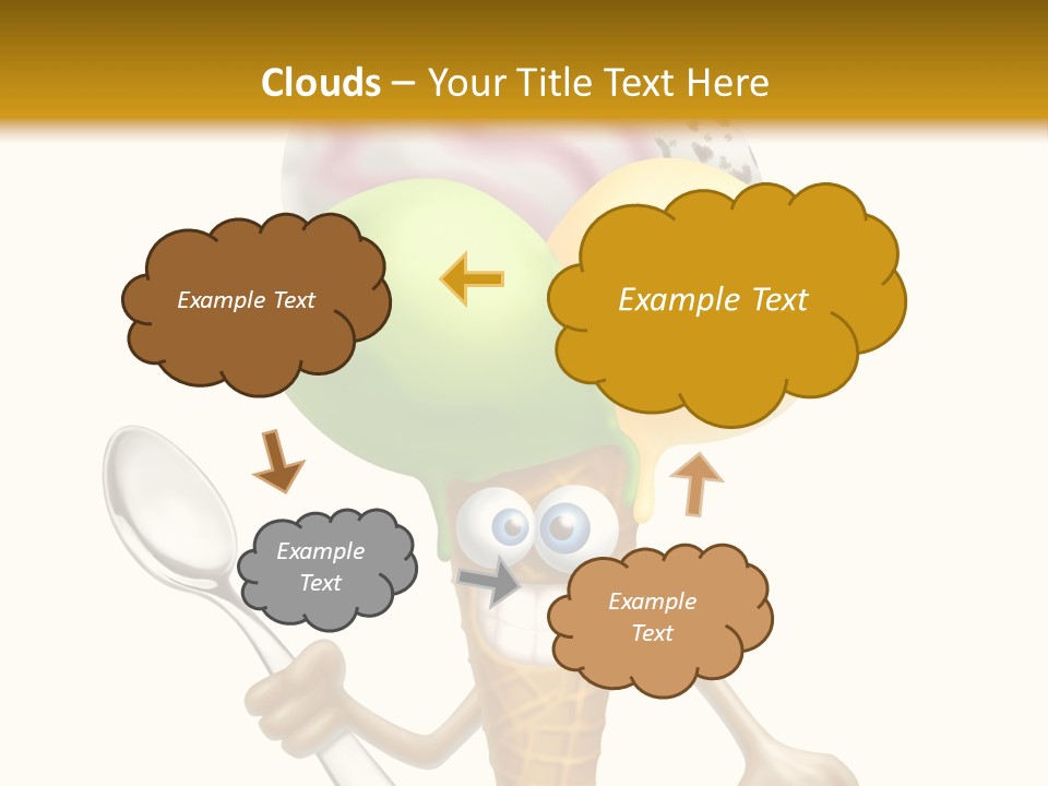 Summer Spoon Ice PowerPoint Template