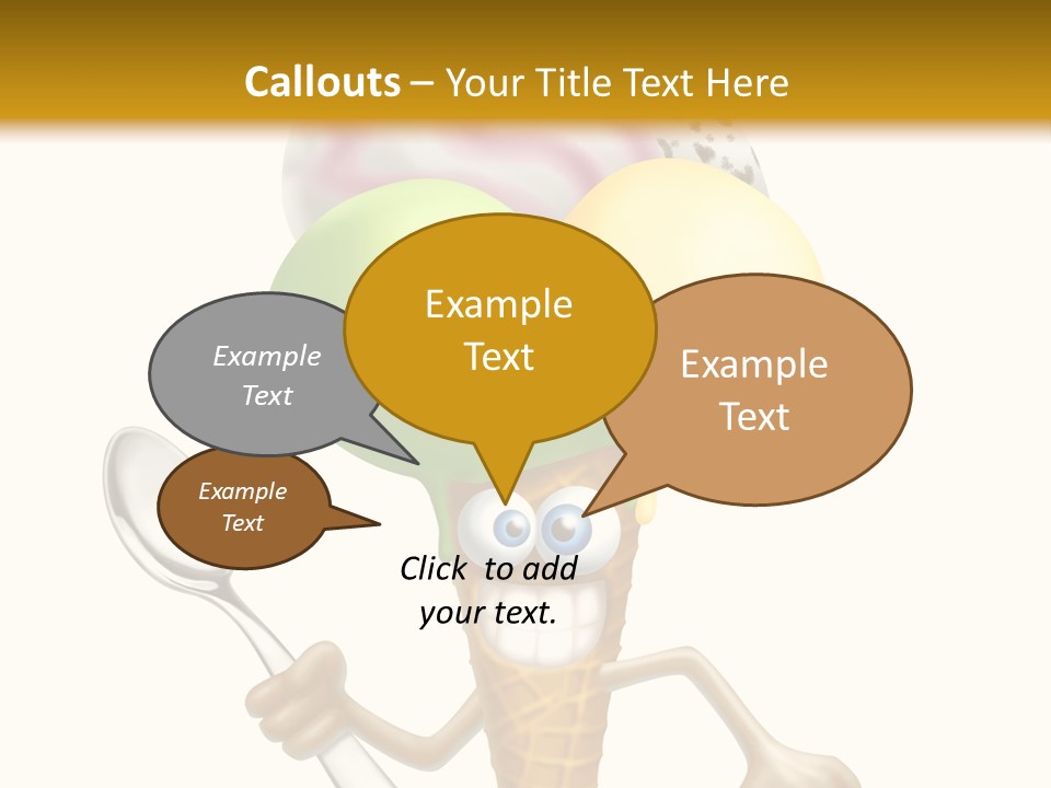 Summer Spoon Ice PowerPoint Template