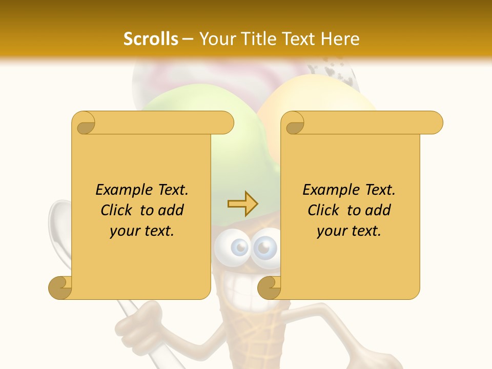 Summer Spoon Ice PowerPoint Template