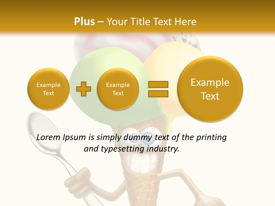 Summer Spoon Ice PowerPoint Template