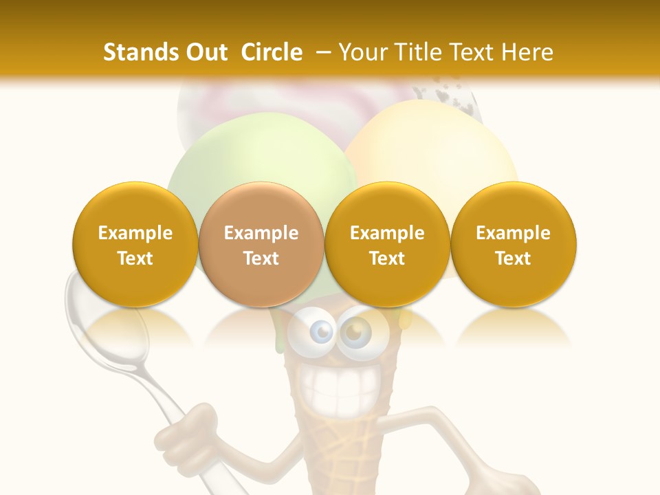 Summer Spoon Ice PowerPoint Template