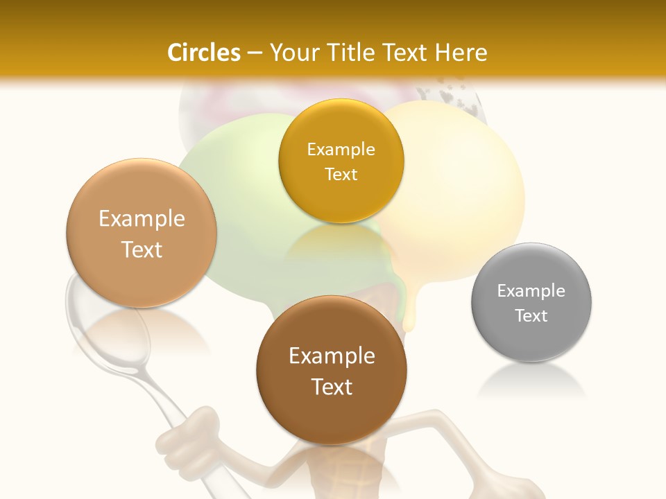 Summer Spoon Ice PowerPoint Template