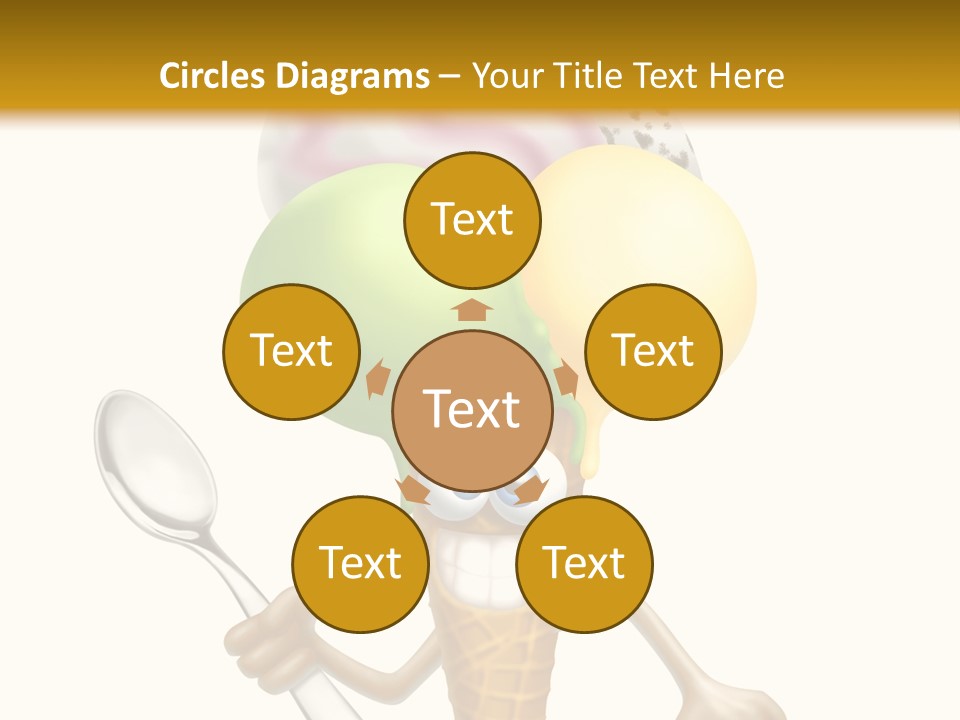 Summer Spoon Ice PowerPoint Template