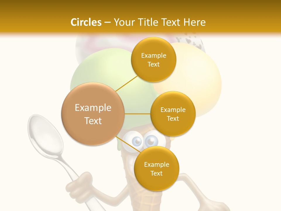 Summer Spoon Ice PowerPoint Template