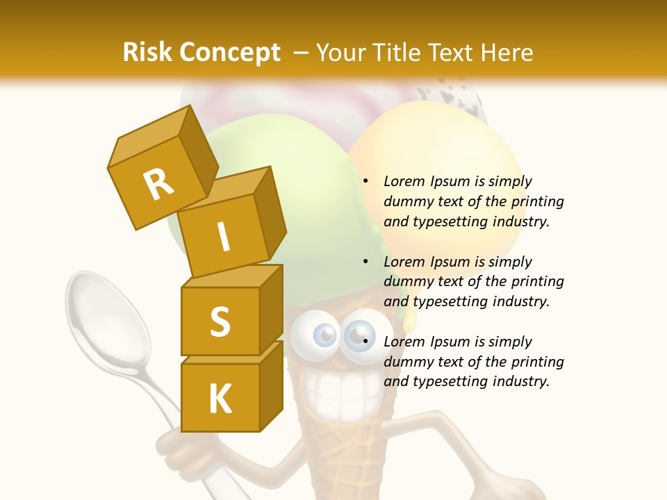 Summer Spoon Ice PowerPoint Template