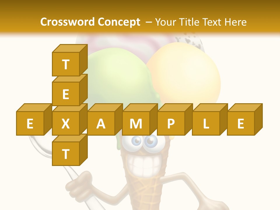 Summer Spoon Ice PowerPoint Template