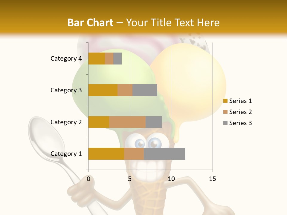 Summer Spoon Ice PowerPoint Template