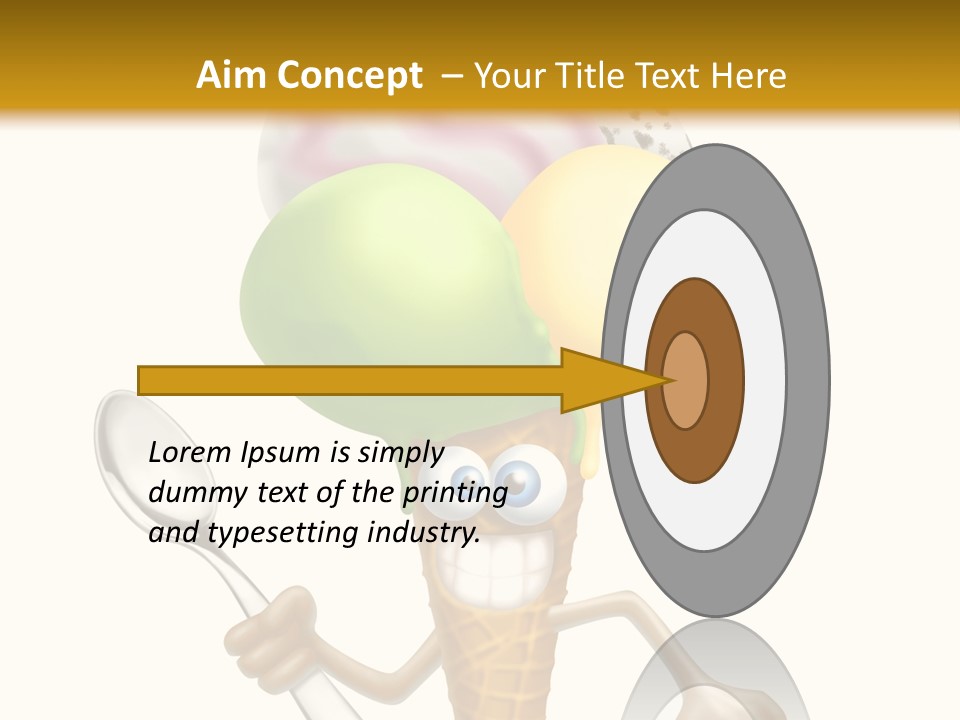 Summer Spoon Ice PowerPoint Template