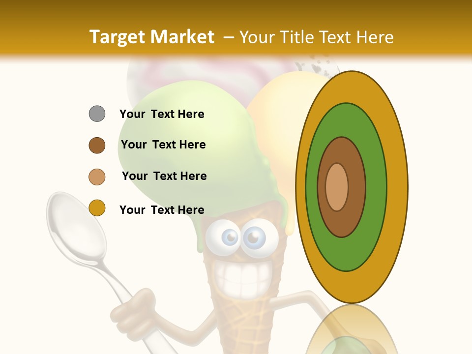 Summer Spoon Ice PowerPoint Template