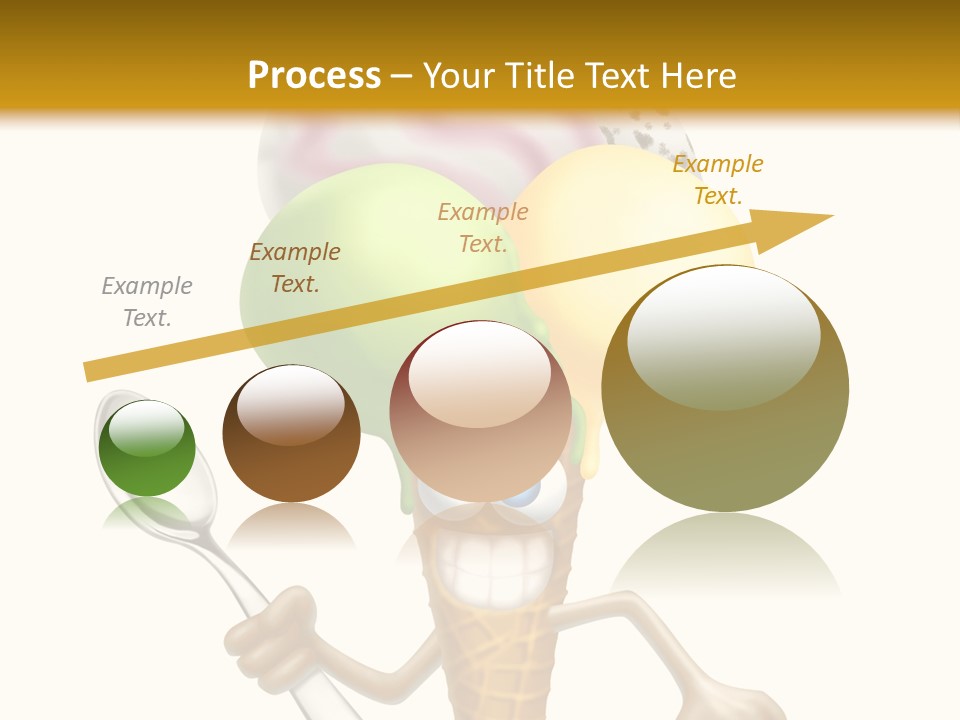Summer Spoon Ice PowerPoint Template