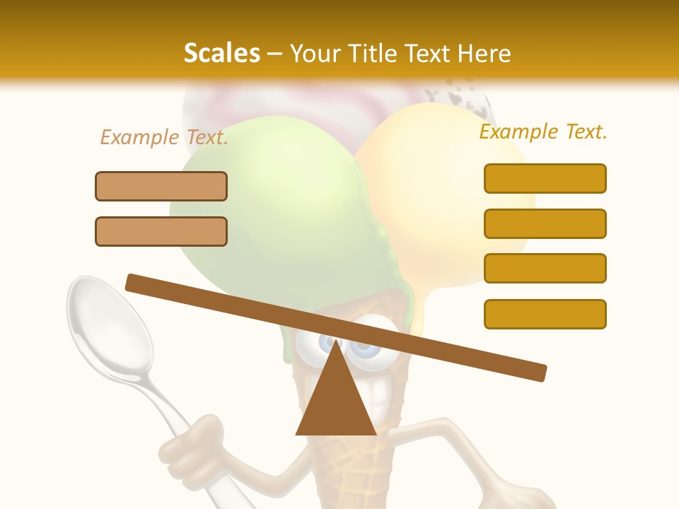 Summer Spoon Ice PowerPoint Template