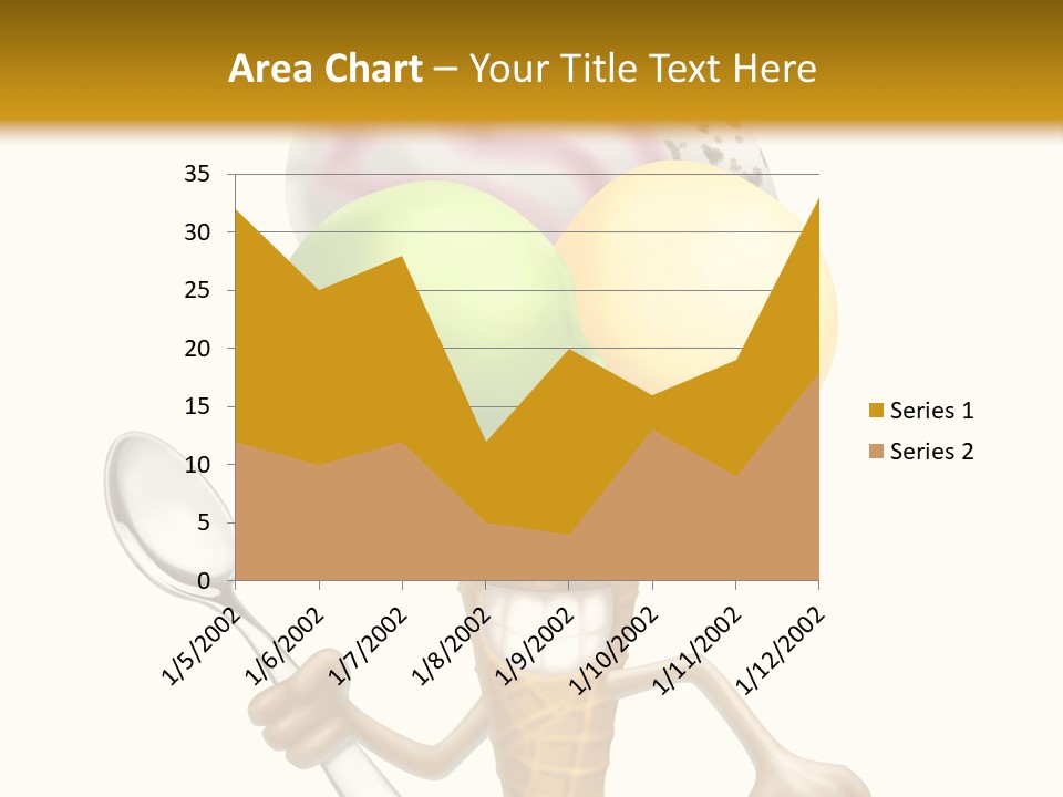 Summer Spoon Ice PowerPoint Template