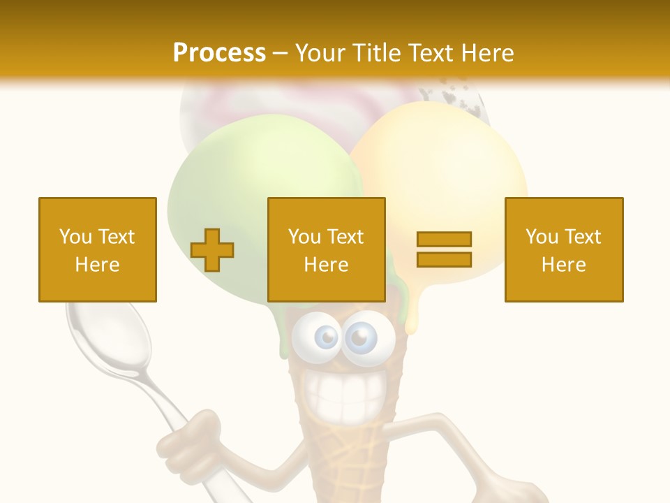 Summer Spoon Ice PowerPoint Template