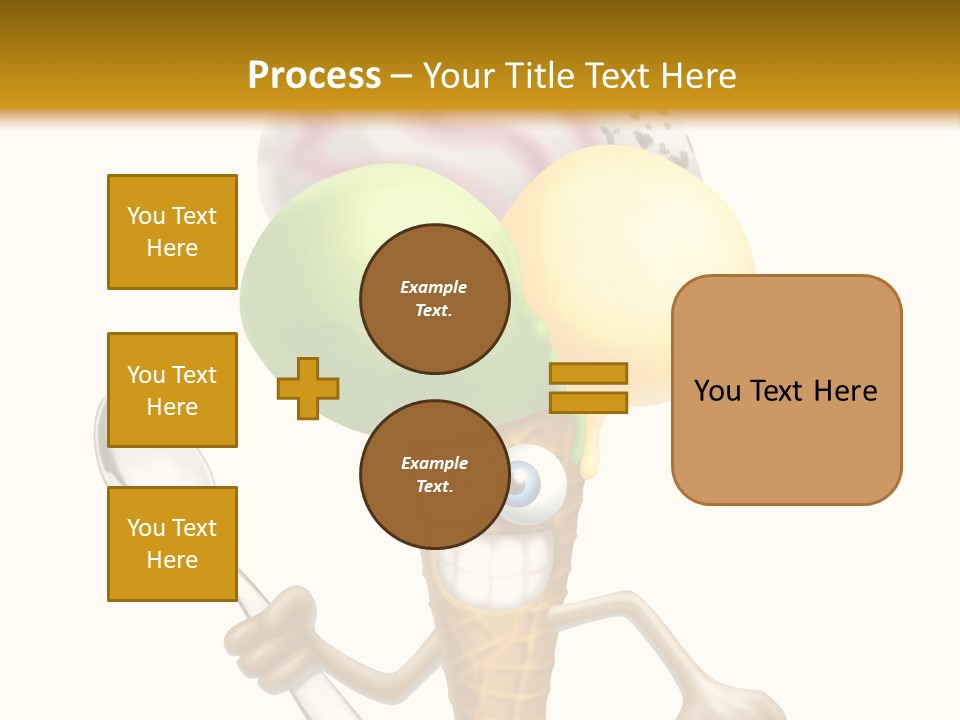 Summer Spoon Ice PowerPoint Template