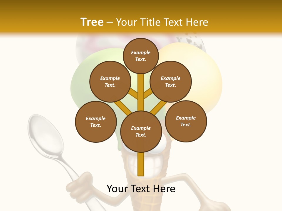 Summer Spoon Ice PowerPoint Template