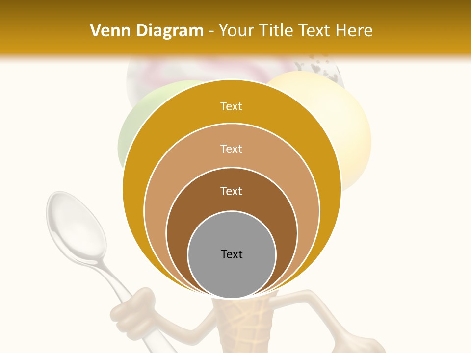 Summer Spoon Ice PowerPoint Template