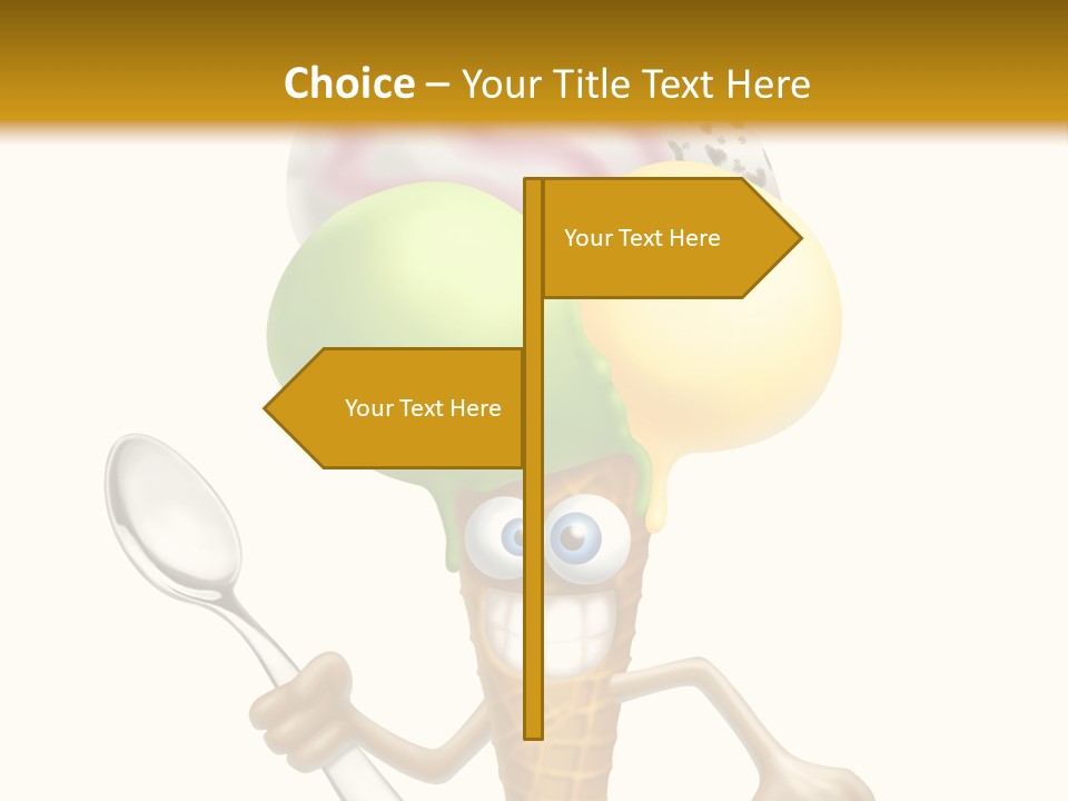 Summer Spoon Ice PowerPoint Template