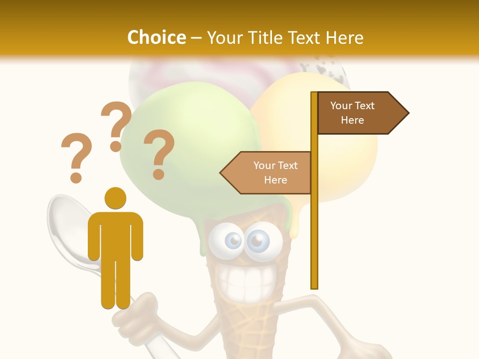 Summer Spoon Ice PowerPoint Template