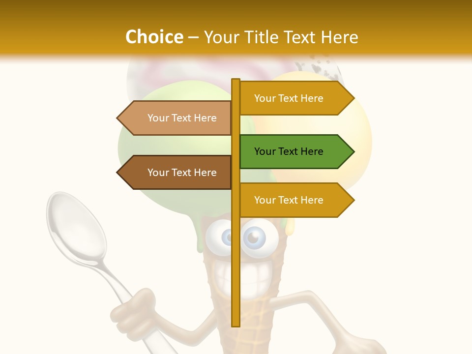 Summer Spoon Ice PowerPoint Template