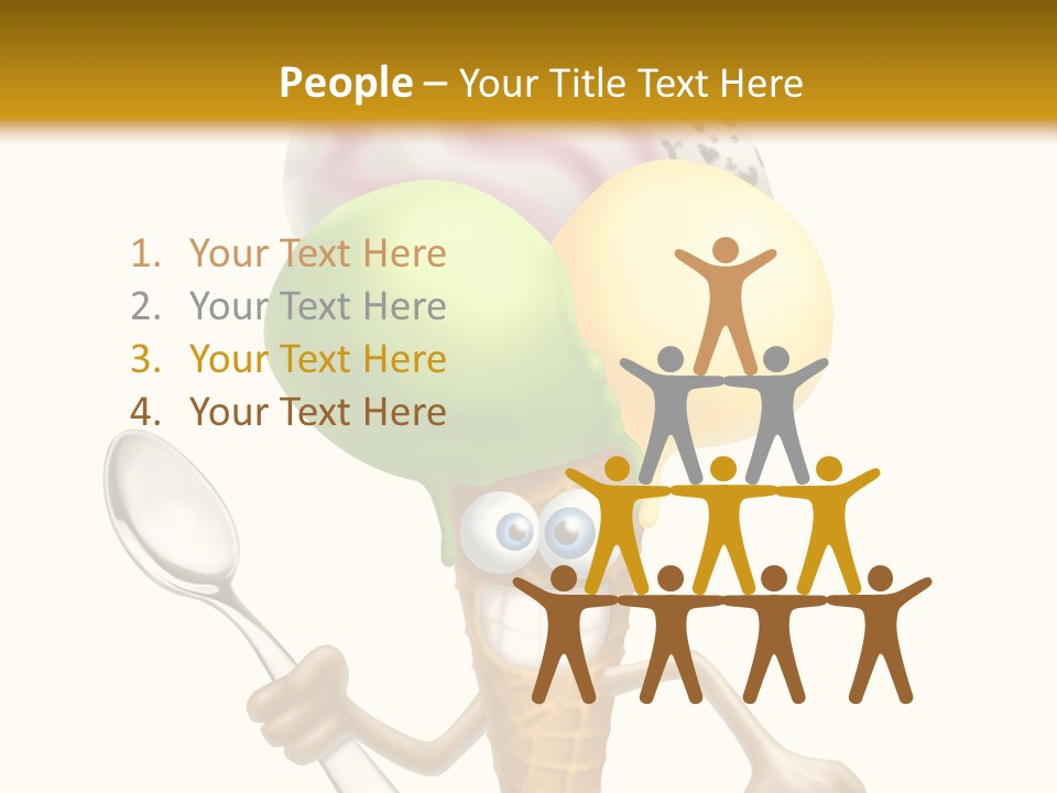 Summer Spoon Ice PowerPoint Template