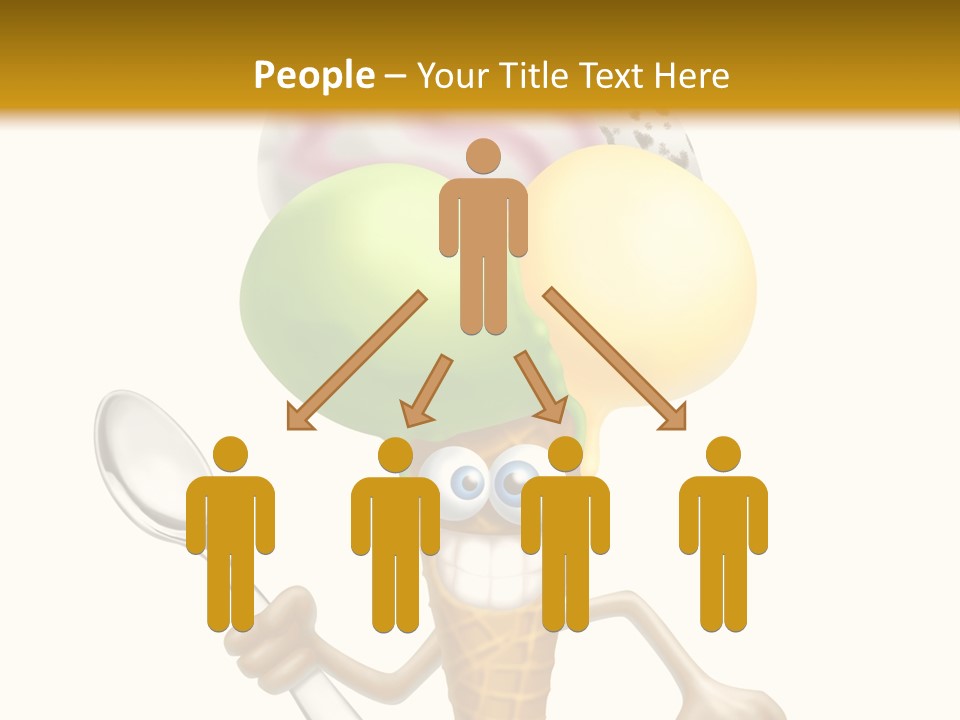 Summer Spoon Ice PowerPoint Template