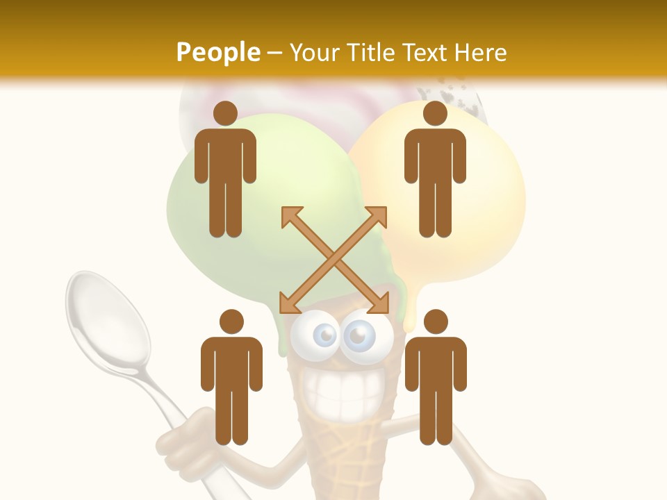 Summer Spoon Ice PowerPoint Template