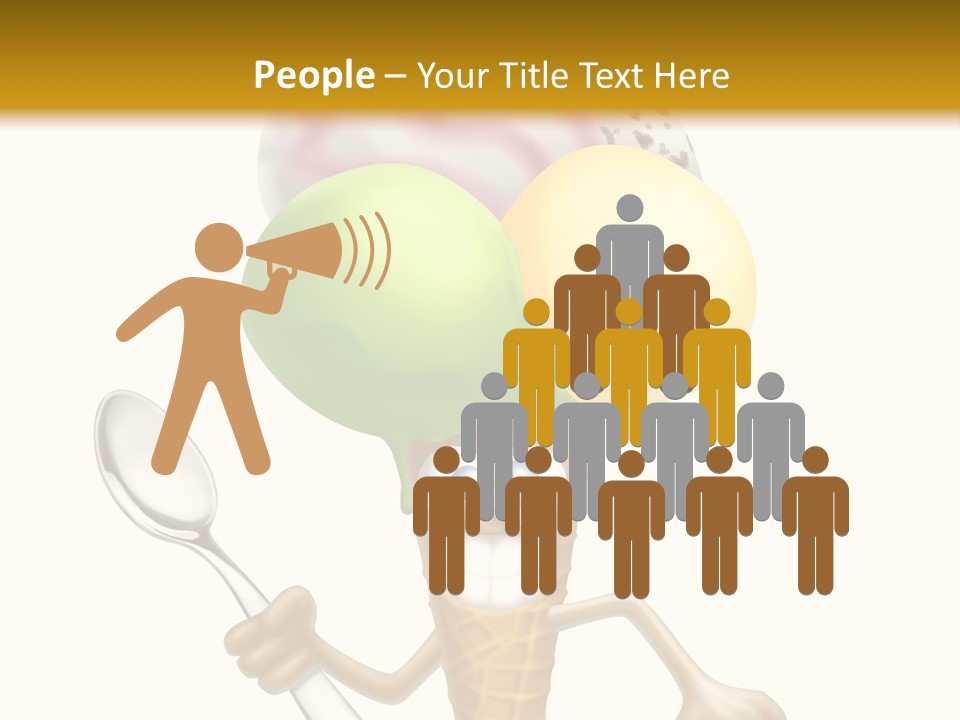 Summer Spoon Ice PowerPoint Template