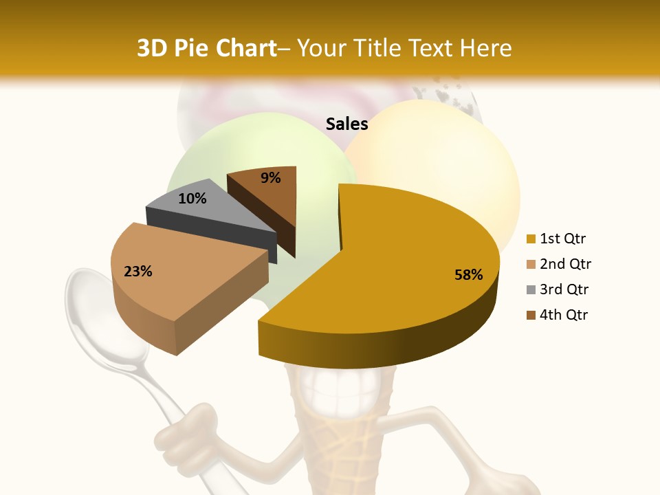 Summer Spoon Ice PowerPoint Template