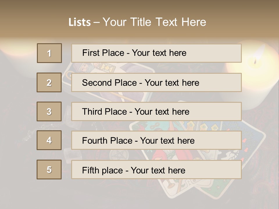 Tarot Pentagram Magic PowerPoint Template