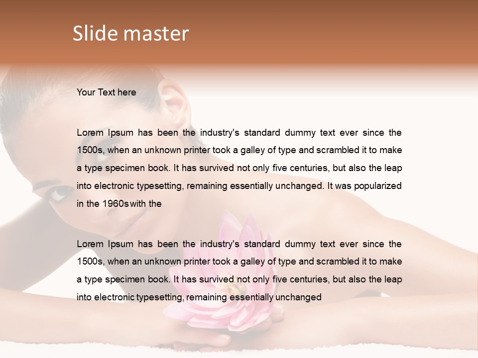 Skincare Young Hand PowerPoint Template