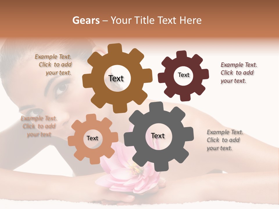 Skincare Young Hand PowerPoint Template