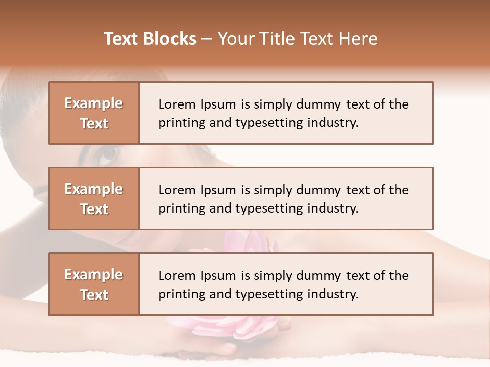 Skincare Young Hand PowerPoint Template