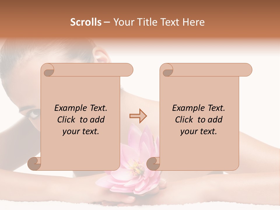 Skincare Young Hand PowerPoint Template