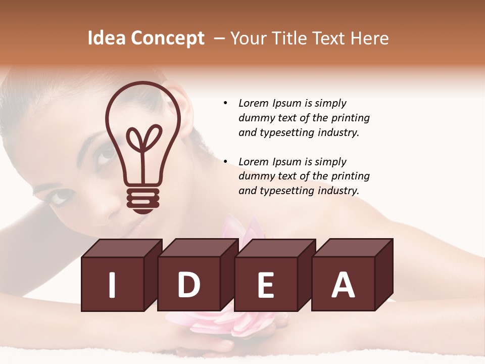 Skincare Young Hand PowerPoint Template