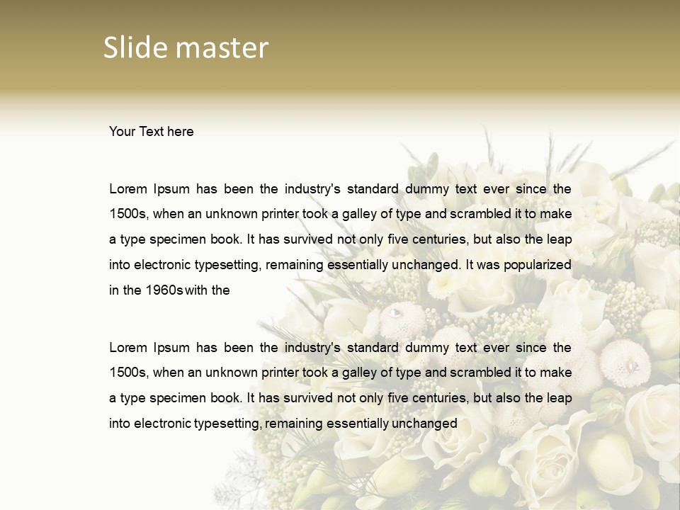 Space Bridal Copy PowerPoint Template