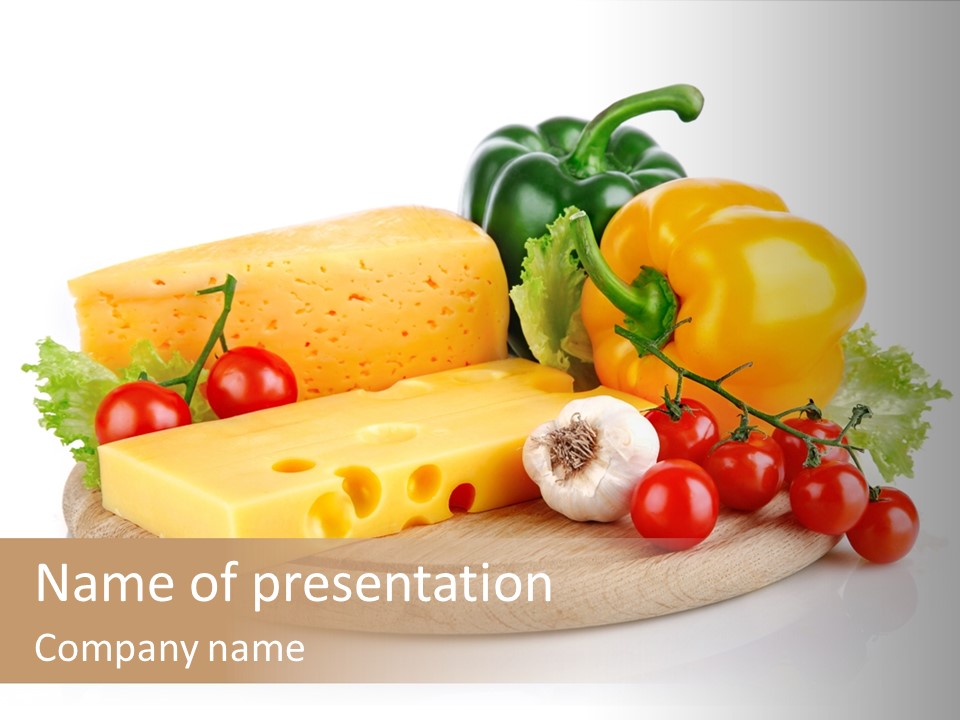 Tomato Vitamin Plate PowerPoint Template