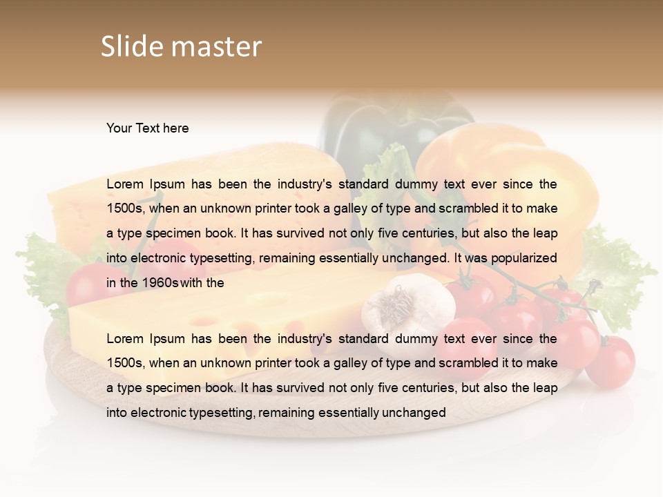 Tomato Vitamin Plate PowerPoint Template