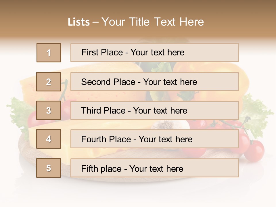 Tomato Vitamin Plate PowerPoint Template