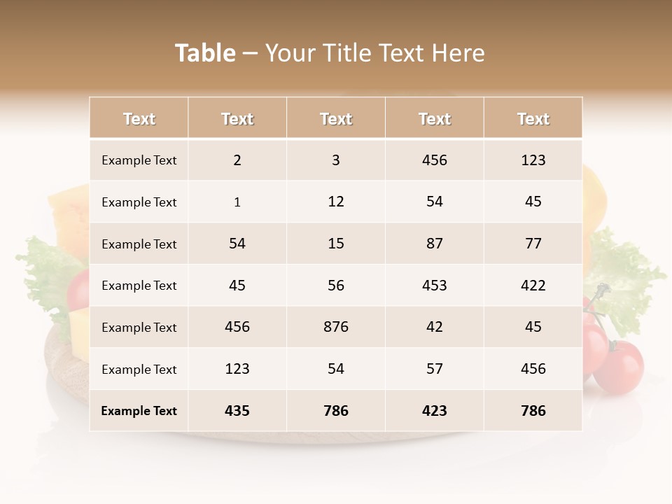 Tomato Vitamin Plate PowerPoint Template