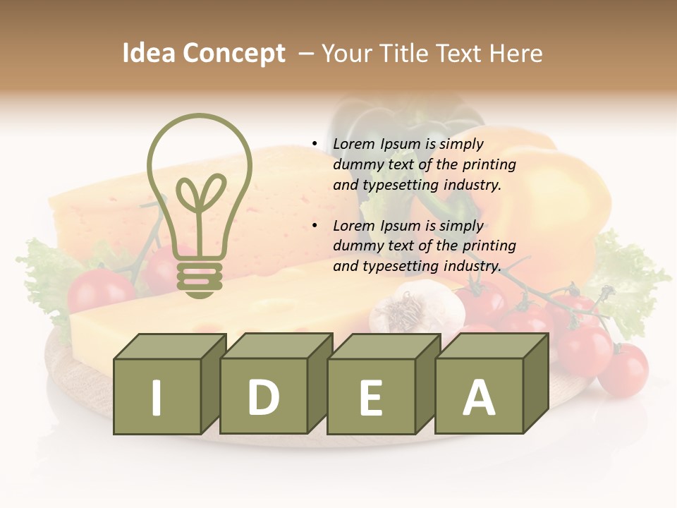 Tomato Vitamin Plate PowerPoint Template