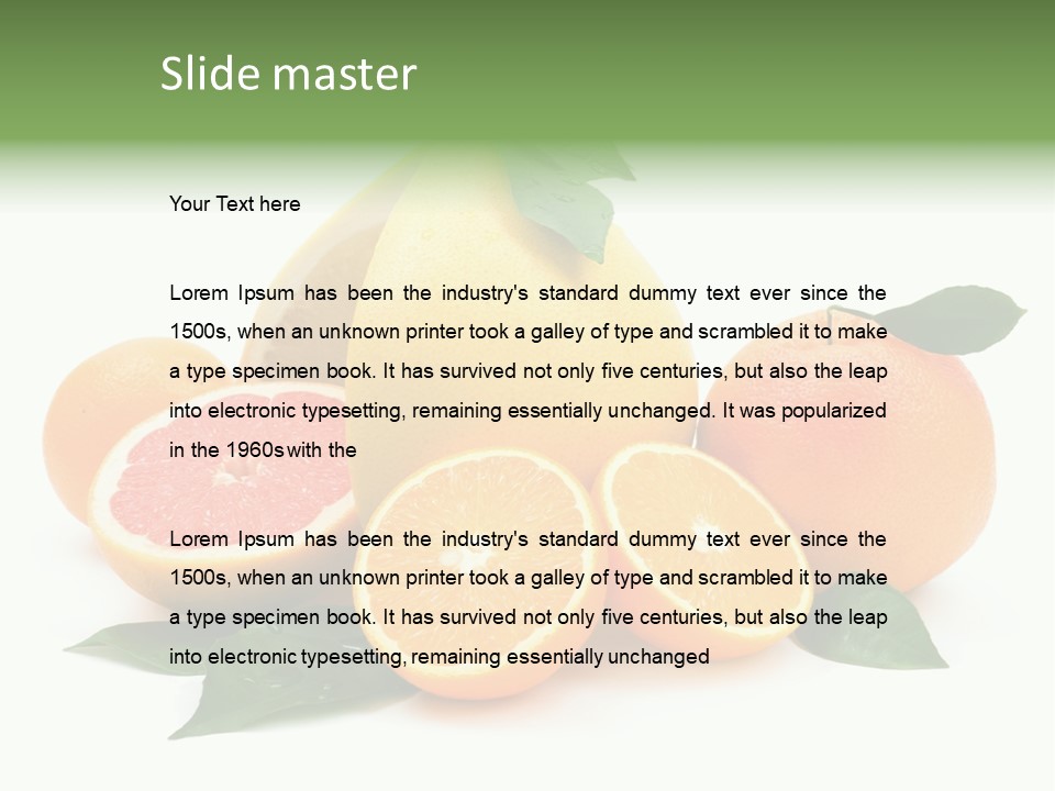 Diet Vitamin Green PowerPoint Template