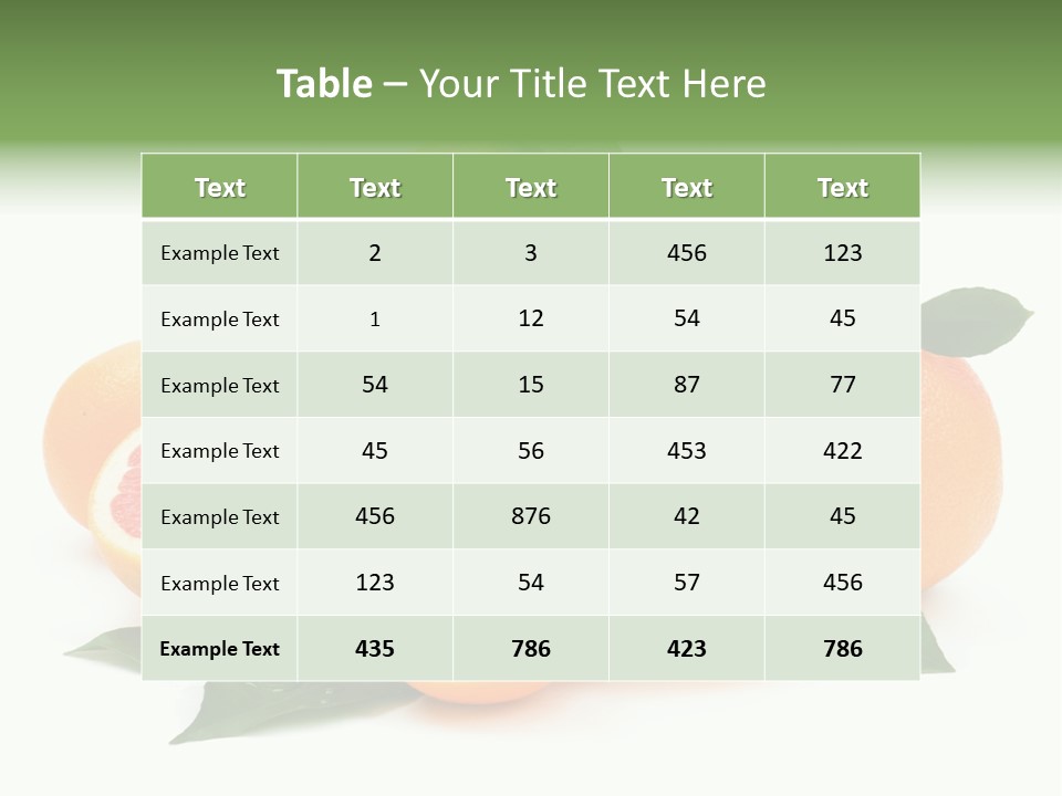 Diet Vitamin Green PowerPoint Template