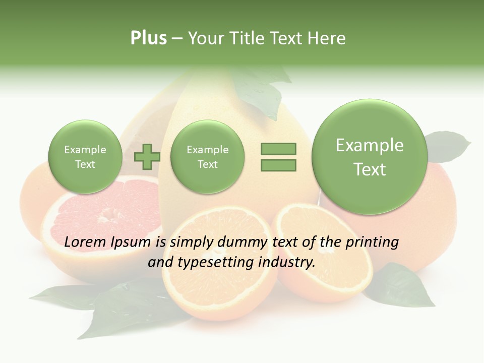 Diet Vitamin Green PowerPoint Template