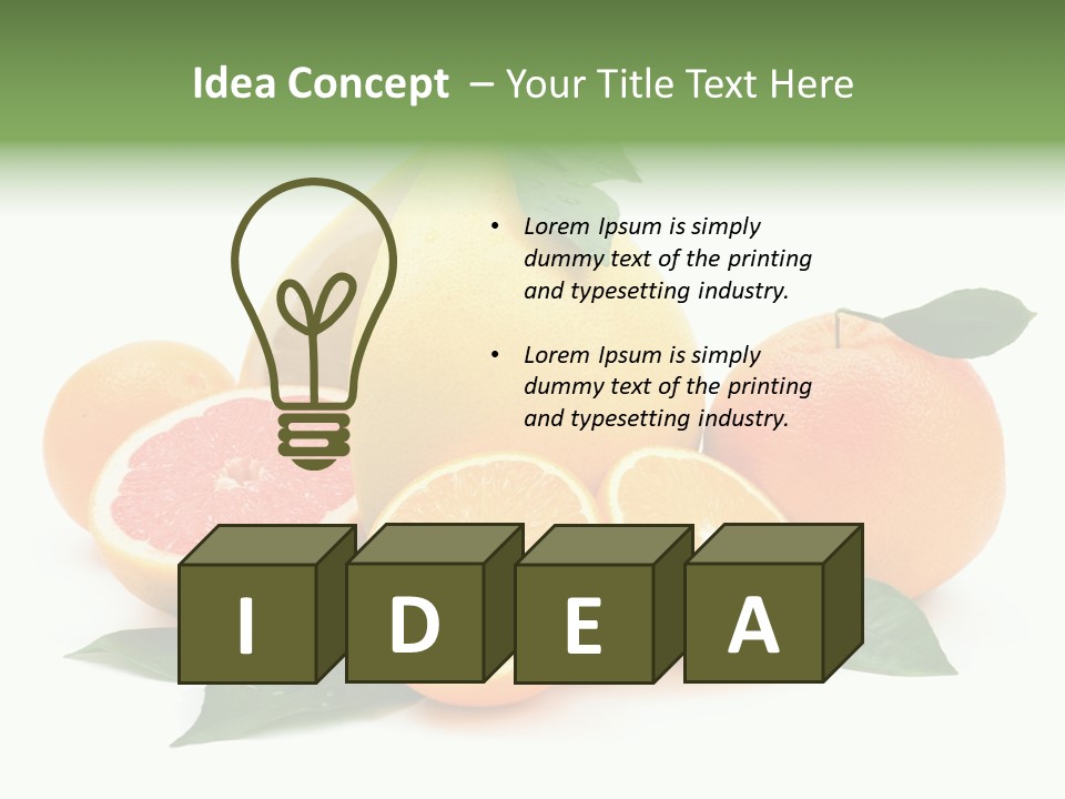 Diet Vitamin Green PowerPoint Template