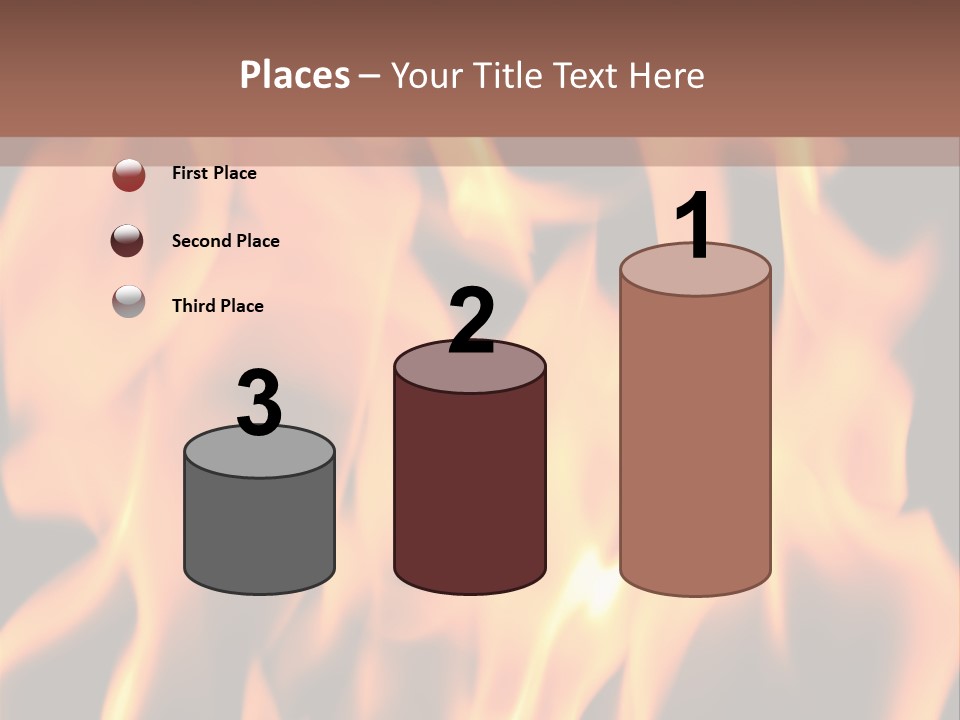 Ice Artistic Flaming PowerPoint Template