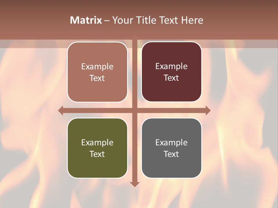 Ice Artistic Flaming PowerPoint Template